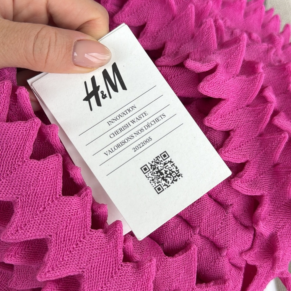 Pink Textured Women's Dress. H&M limited. New. Size S - Picture 15 of 15